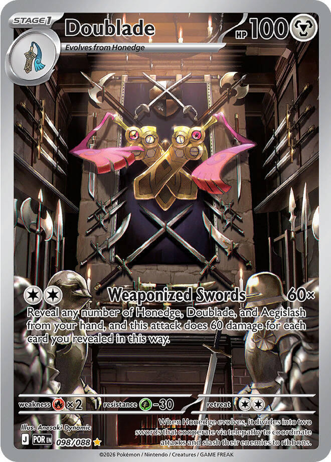 2026 Pokemon ME03: Perfect Order 098/088 Doublade - Illustration Rare