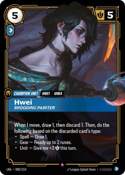 Riftbound TCG Unleashed #080/219 Hwei - Brooding Painter Rare