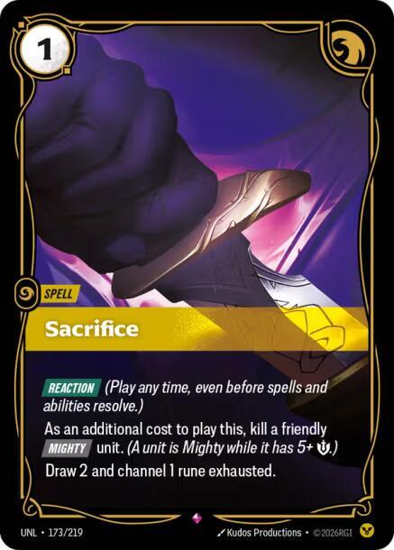Riftbound TCG Unleashed #173/219 Sacrifice Rare