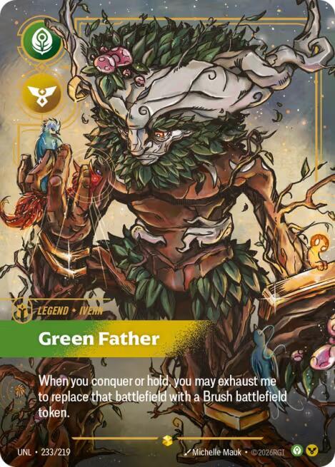 Riftbound TCG Unleashed #233/219 Ivern - Green Father (Overnumbered) Showcase