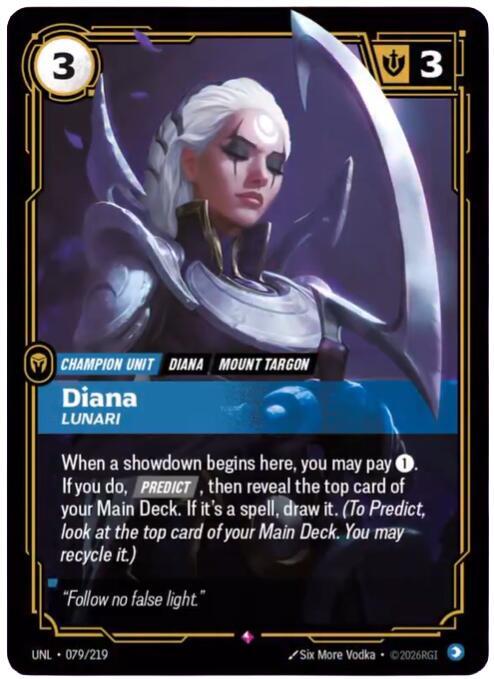 Riftbound TCG Unleashed #079/219 Diana - Lunari Rare Foil