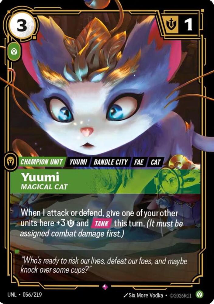 Riftbound TCG Unleashed #056/219 Yuumi - Magical Cat Rare Foil