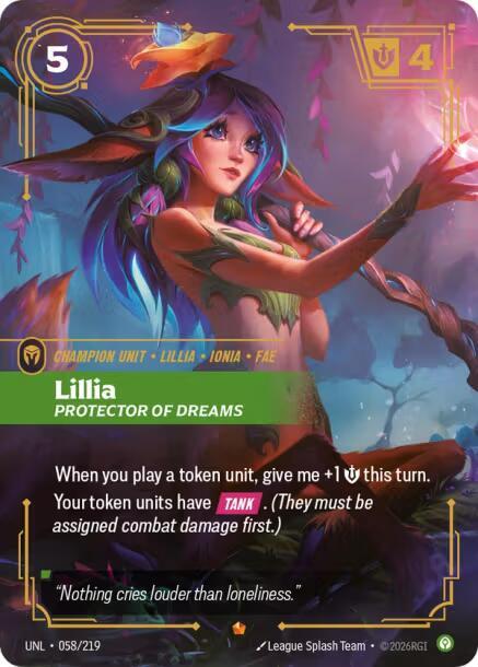 Riftbound TCG Unleashed #058/219 Lillia - Protector of Dreams Epic Foil