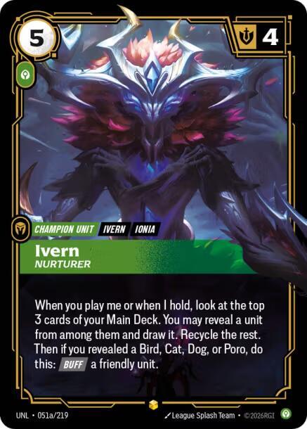 Riftbound TCG Unleashed #051a/219 Ivern - Nurturer (Alternate Art) Showcase