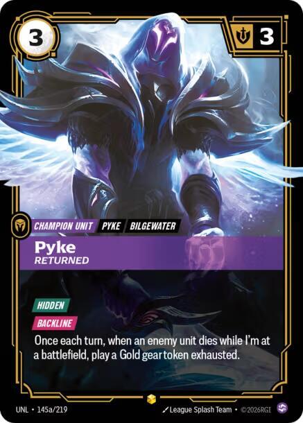 Riftbound TCG Unleashed #145a/219 Pyke - Returned (Alternate Art) Showcase