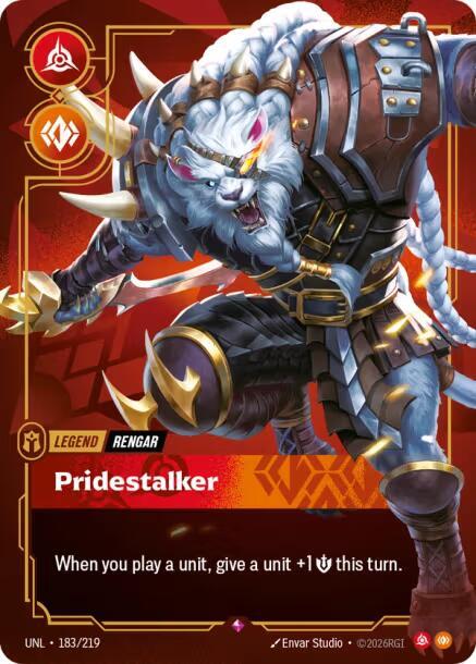 Riftbound TCG Unleashed #183/219 Rengar - Pridestalker Rare Foil