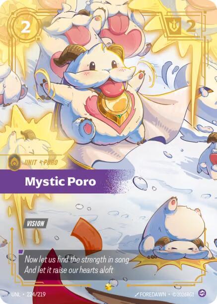 Riftbound TCG Unleashed #224/219 Mystic Poro (Overnumbered) Showcase