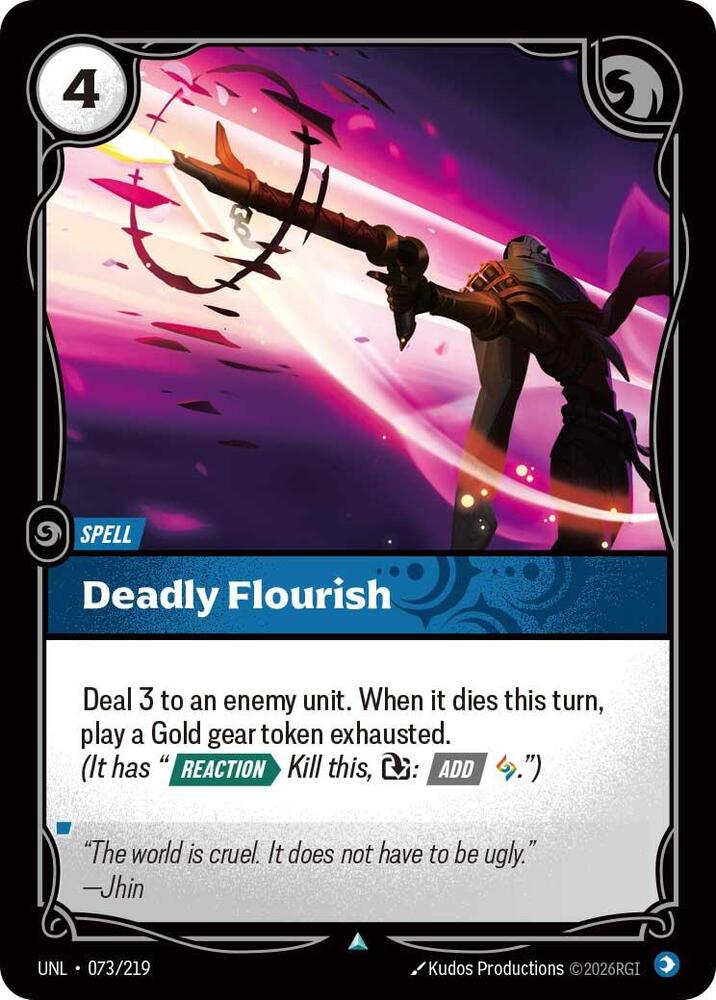 Riftbound TCG Unleashed #073/219 Deadly Flourish Uncommon Foil