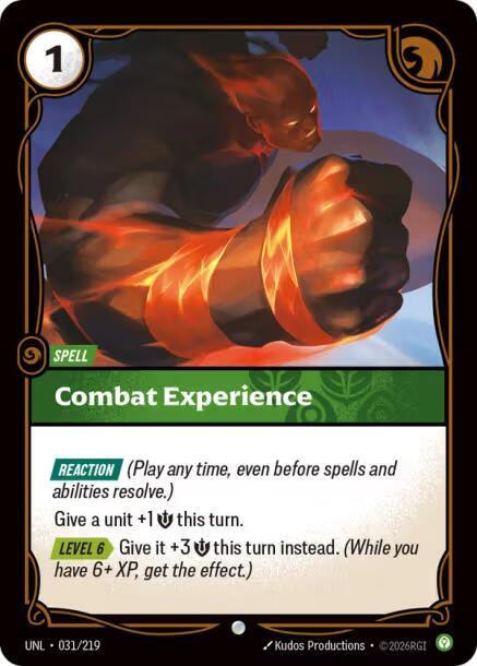 Riftbound TCG Unleashed #031/219 Combat Experience Common