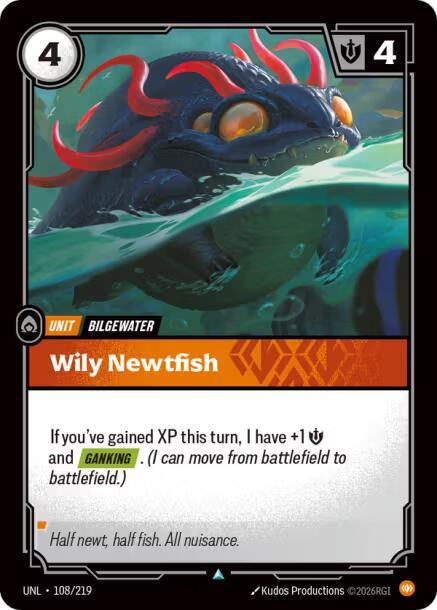 Riftbound TCG Unleashed #108/219 Wily Newtfish Uncommon Foil