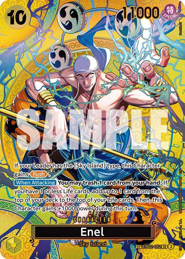 One Piece TCG EB02-052 Enel (SP) SR Character NM