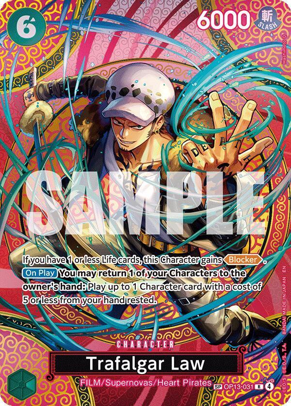 One Piece TCG OP13-031 Trafalgar Law (SP) R Character NM