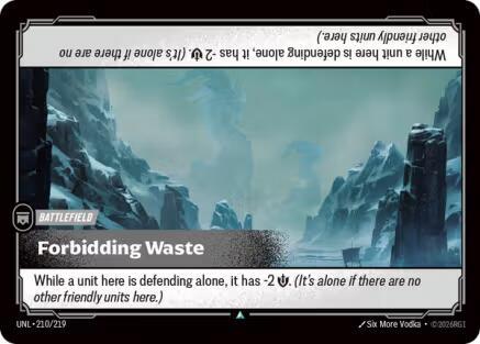 Riftbound TCG Unleashed #210/219 Forbidding Waste Uncommon