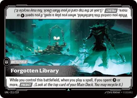 Riftbound TCG Unleashed #211/219 Forgotten Library Uncommon