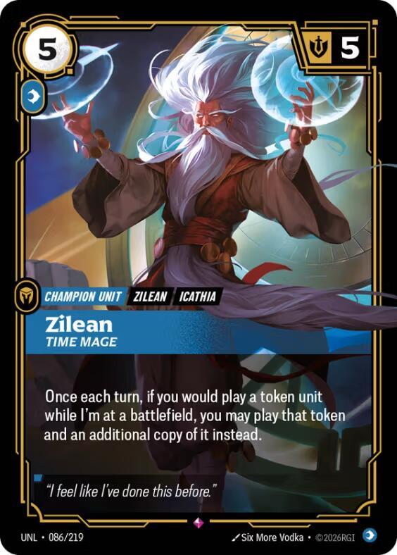 Riftbound TCG Unleashed #086/219 Zilean - Time Mage Rare Foil