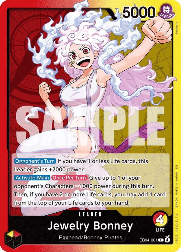 One Piece TCG EB04-001 Jewelry Bonney (EB04-001) L Leader NM