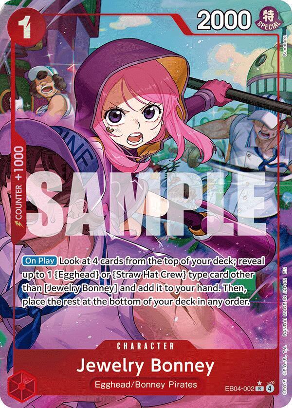 One Piece TCG EB04-002 Jewelry Bonney (EB04-002) (Alternate Art) R Character NM