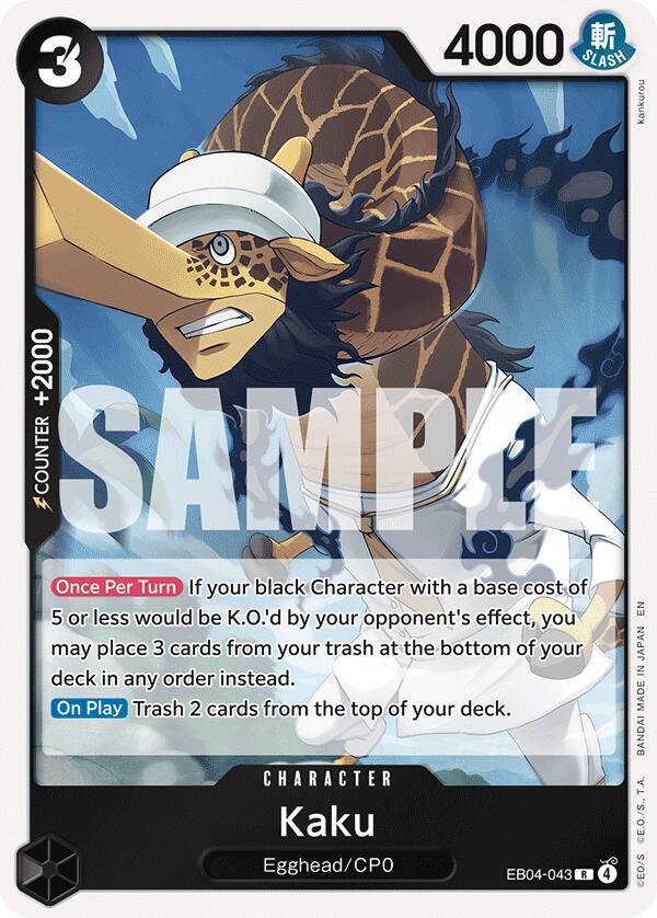 One Piece TCG EB04-043 Kaku R Character NM