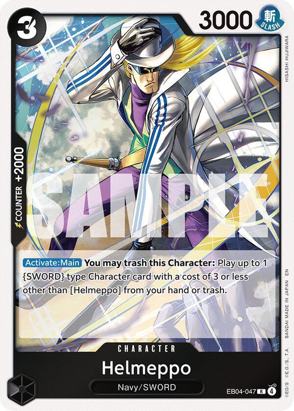 One Piece TCG EB04-047 Helmeppo R Character NM