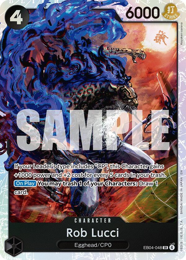 One Piece TCG EB04-048 Rob Lucci SR Character NM