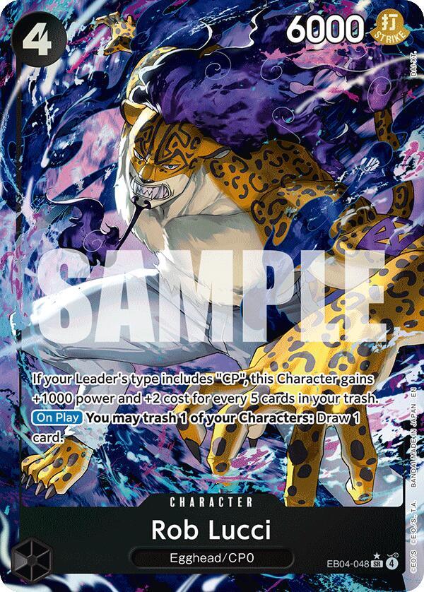 One Piece TCG EB04-048 Rob Lucci (Alternate Art) SR Character NM