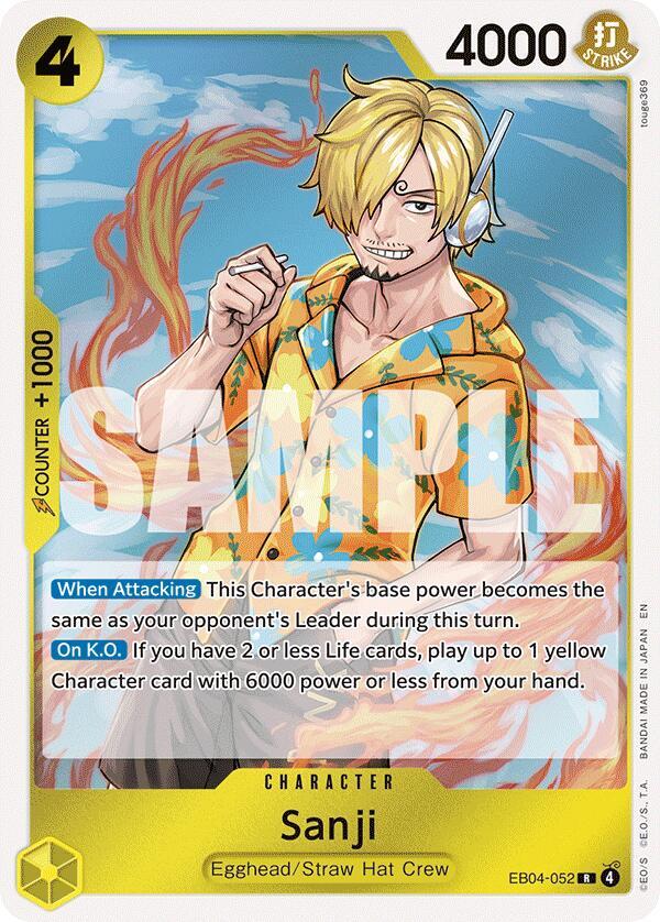 One Piece TCG EB04-052 Sanji (EB04-052) R Character NM