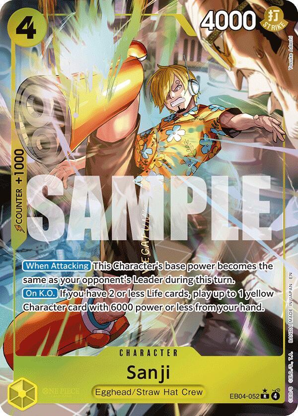 One Piece TCG EB04-052 Sanji (EB04-052) (Alternate Art) R Character NM
