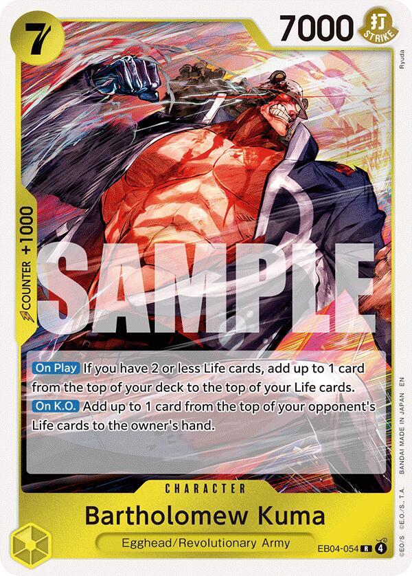 One Piece TCG EB04-054 Bartholomew Kuma (EB04-054) R Character NM