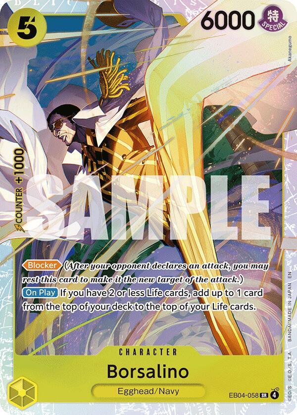 One Piece TCG EB04-058 Borsalino SR Character NM