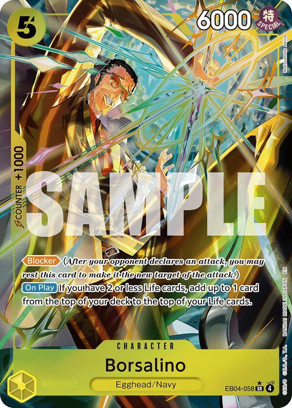 One Piece TCG EB04-058 Borsalino (Alternate Art) SR Character NM