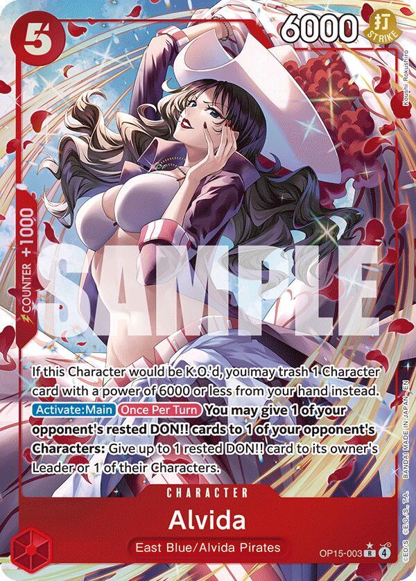 One Piece TCG OP15-003 Alvida (Alternate Art) R Character NM