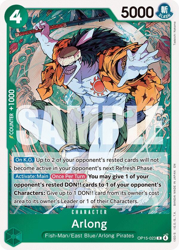 One Piece TCG OP15-023 Arlong R Character NM