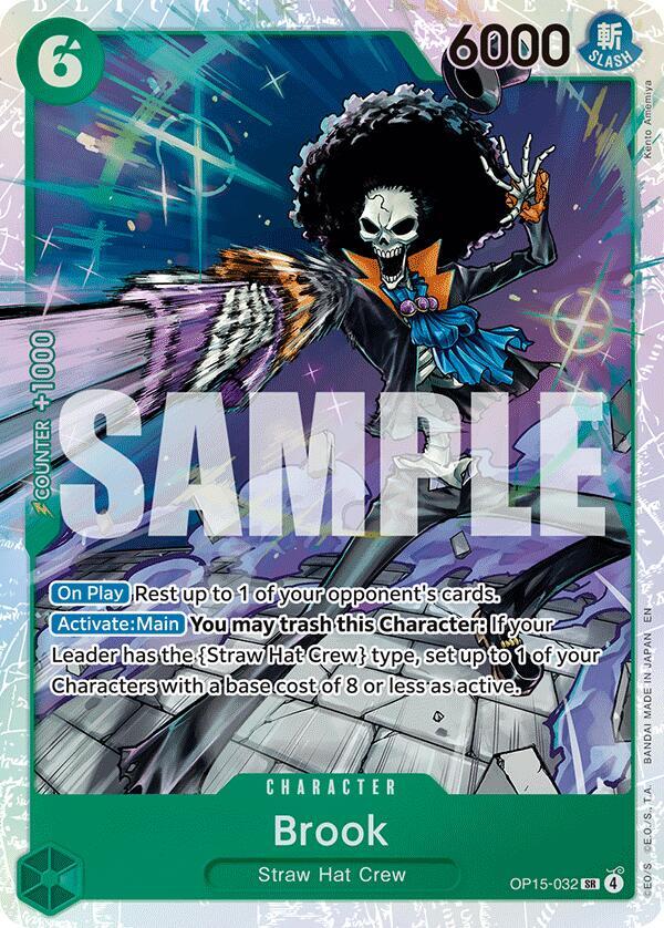 One Piece TCG OP15-032 Brook (OP15-032) SR Character NM