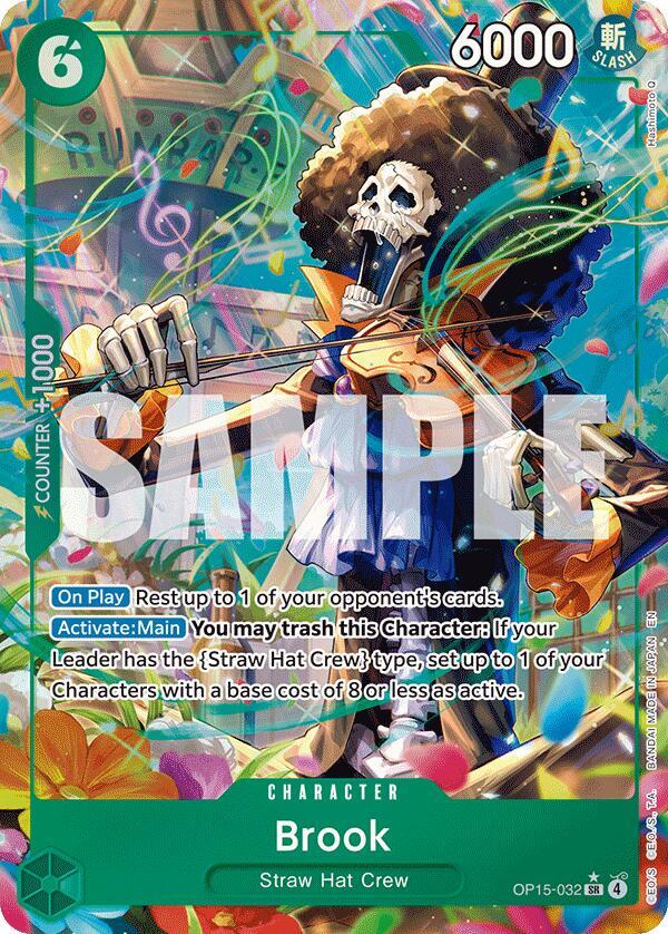 One Piece TCG OP15-032 Brook (OP15-032) (Alternate Art) SR Character NM