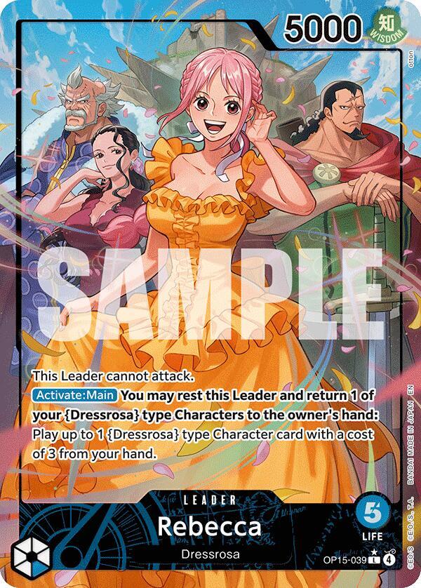 One Piece TCG OP15-039 Rebecca (OP15-039) (Alternate Art) L Leader NM