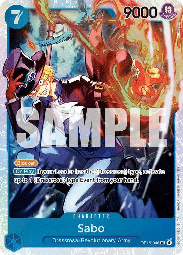 One Piece TCG OP15-046 Sabo SR Character NM