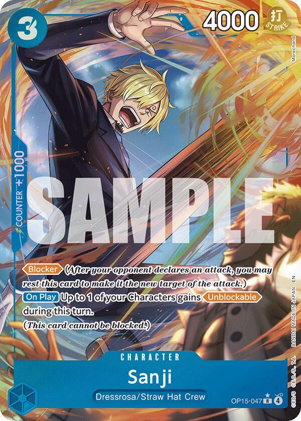 One Piece TCG OP15-047 Sanji (OP15-047) (Alternate Art) R Character NM