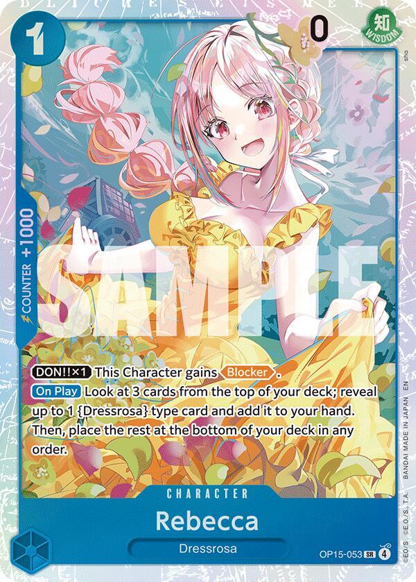 One Piece TCG OP15-053 Rebecca (OP15-053) SR Character NM