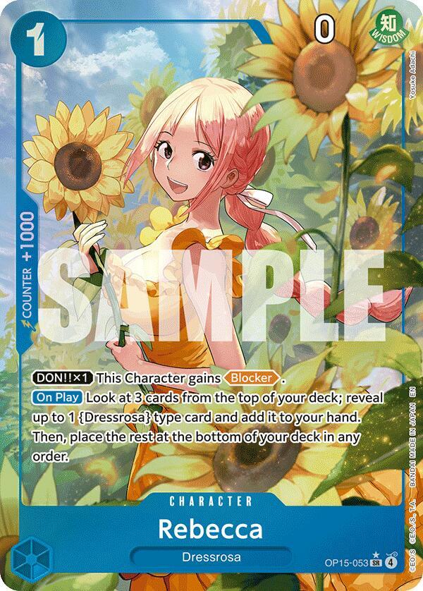 One Piece TCG OP15-053 Rebecca (OP15-053) (Alternate Art) SR Character NM