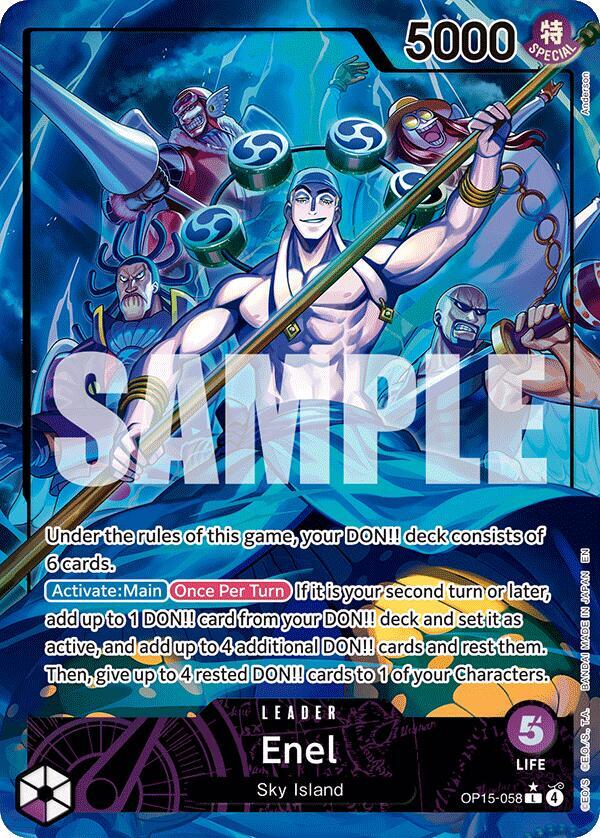 One Piece TCG OP15-058 Enel (OP15-058) (Alternate Art) L Leader NM