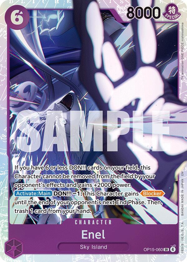 One Piece TCG OP15-060 Enel (OP15-060) SR Character NM