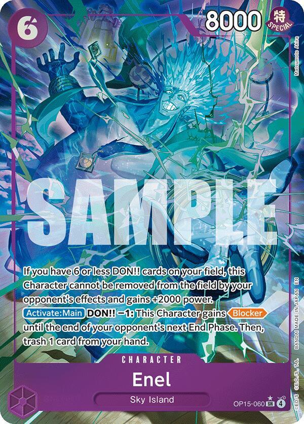 One Piece TCG OP15-060 Enel (OP15-060) (Alternate Art) SR Character NM