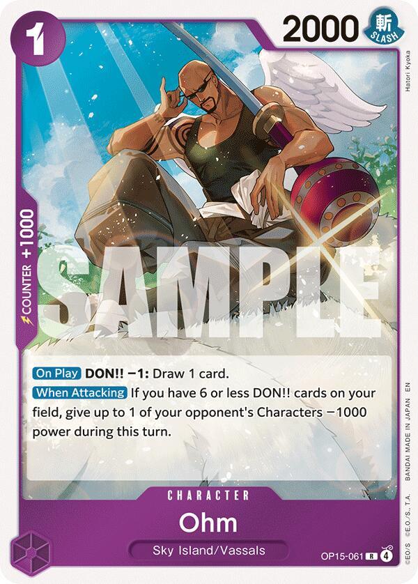 One Piece TCG OP15-061 Ohm R Character NM