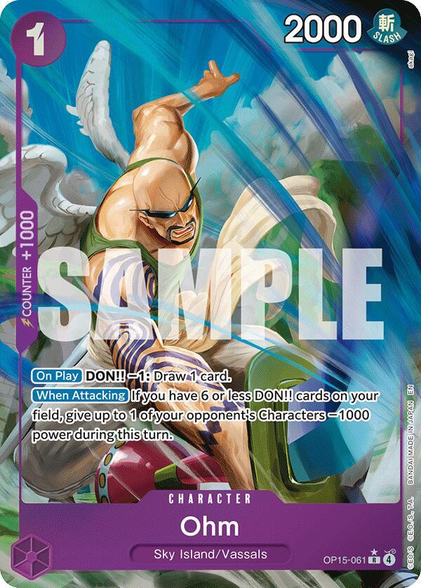 One Piece TCG OP15-061 Ohm (Alternate Art) R Character NM
