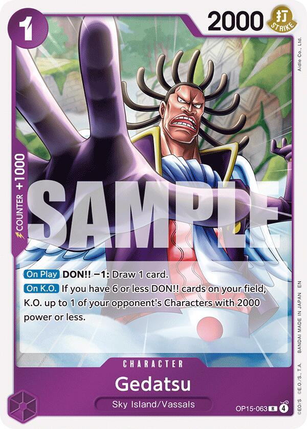 One Piece TCG OP15-063 Gedatsu R Character NM