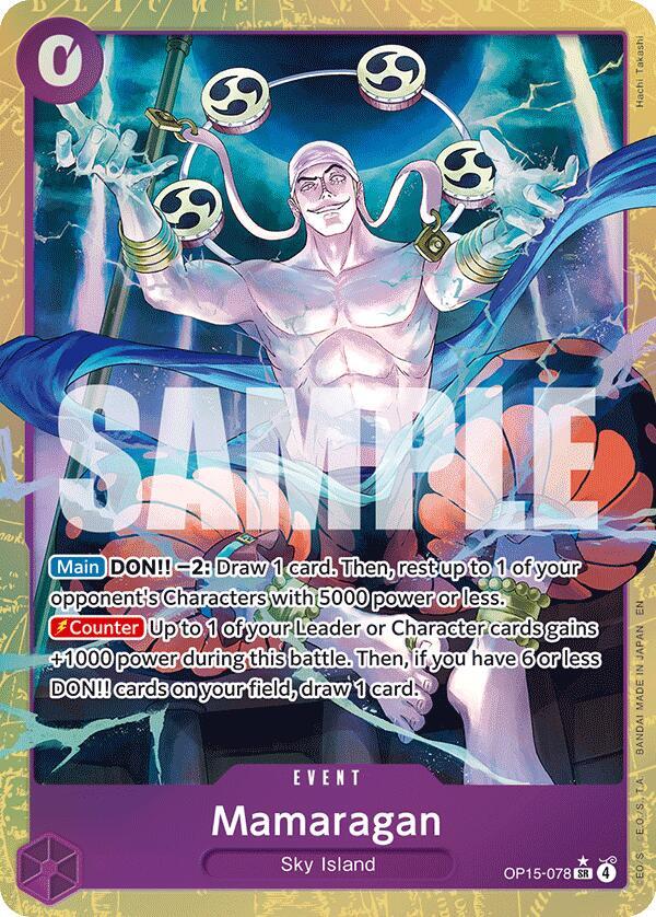One Piece TCG OP15-078 Mamaragan (Alternate Art) SR Event NM