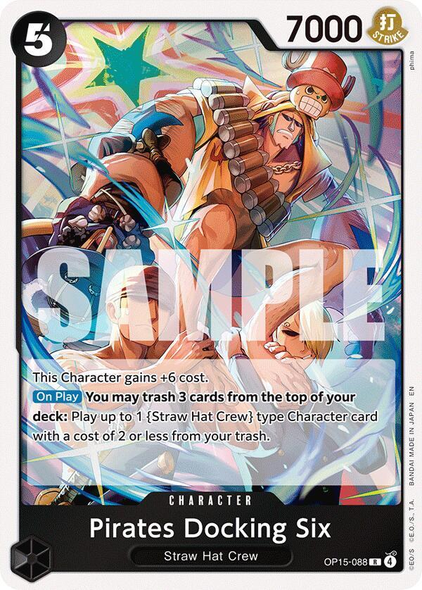 One Piece TCG OP15-088 Pirates Docking Six R Character NM