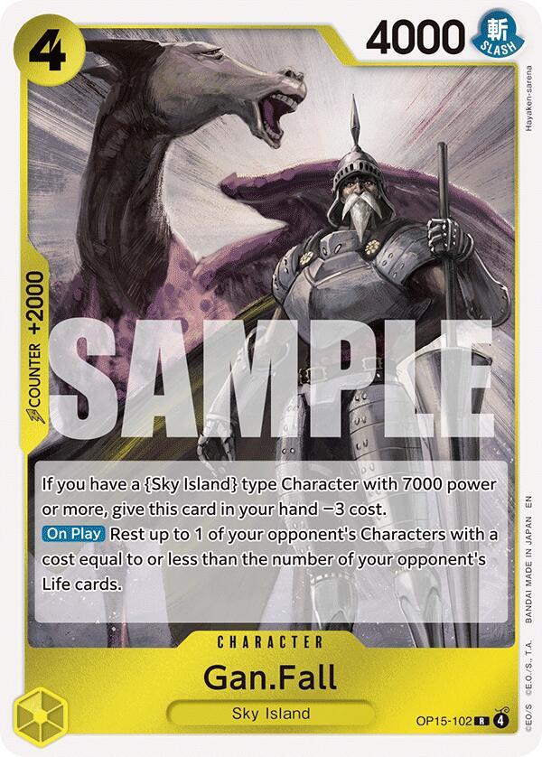 One Piece TCG OP15-102 Gan.Fall R Character NM