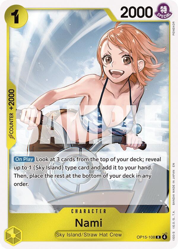 One Piece TCG OP15-108 Nami (OP15-108) R Character NM