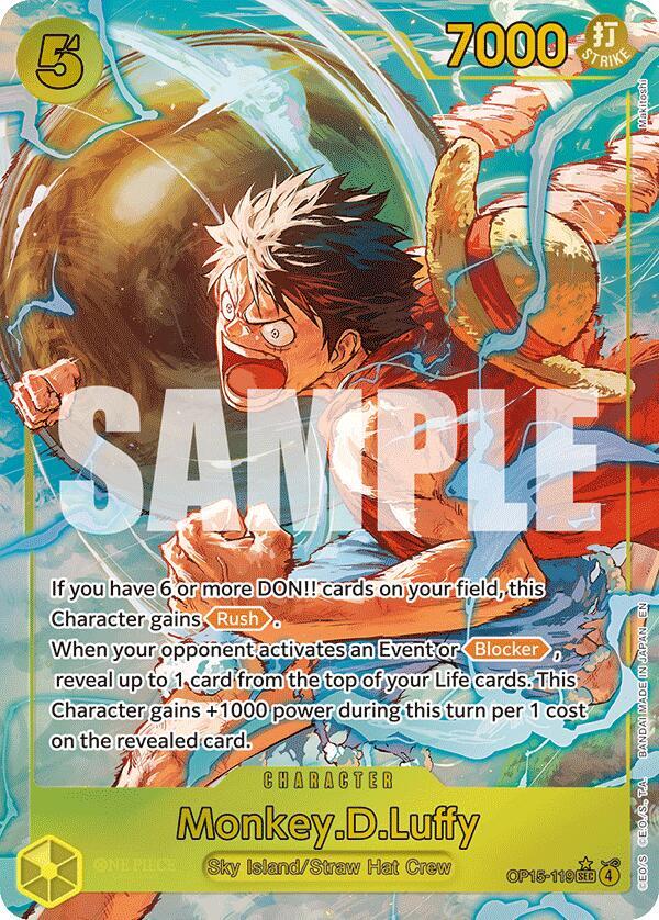One Piece TCG OP15-119 Monkey.D.Luffy (OP15-119) (Alternate Art) SEC Character